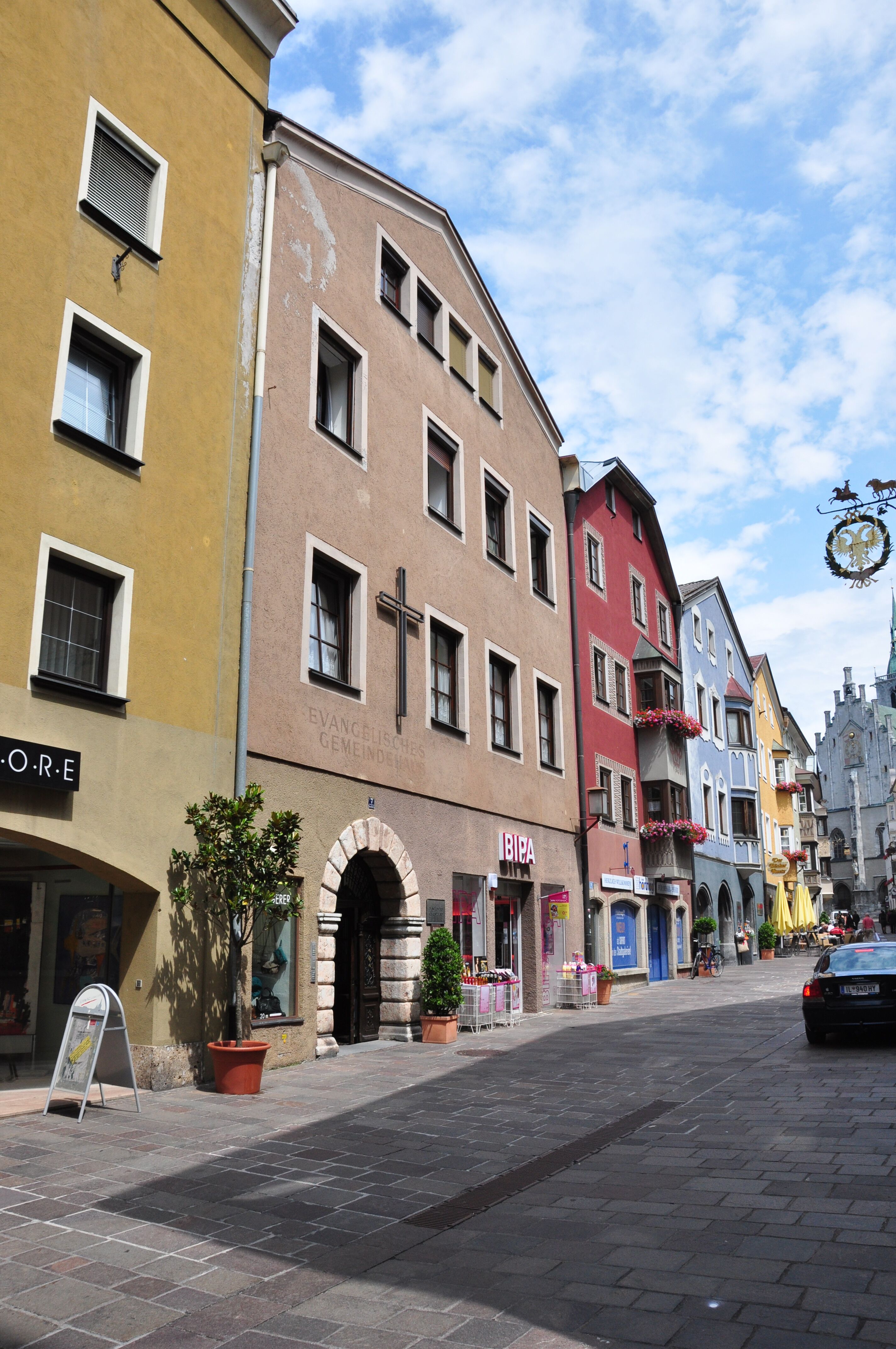 Eingang in der Fußgängerzone, Innenstadt Schwaz